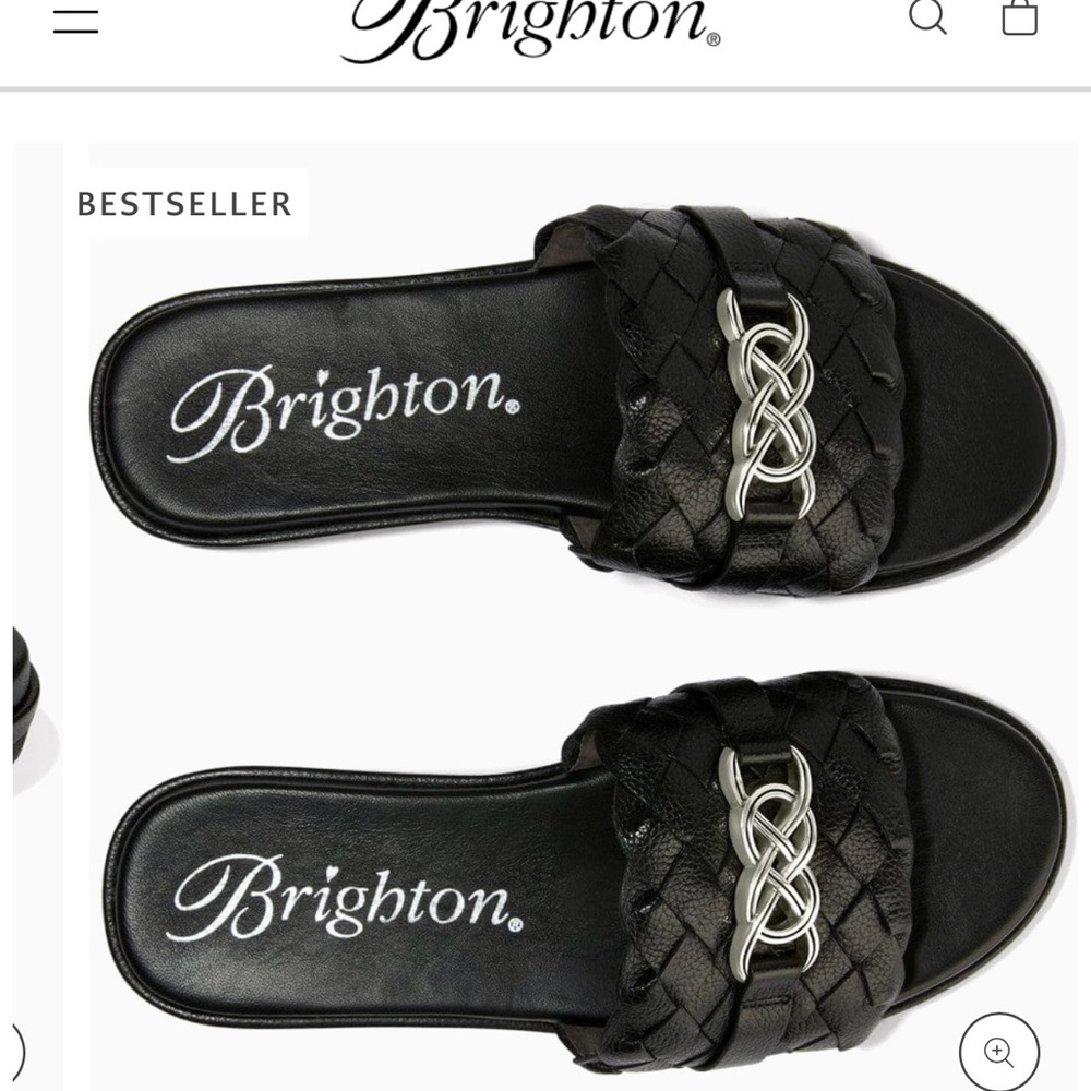 Brighton Women's Black Slide Sandals